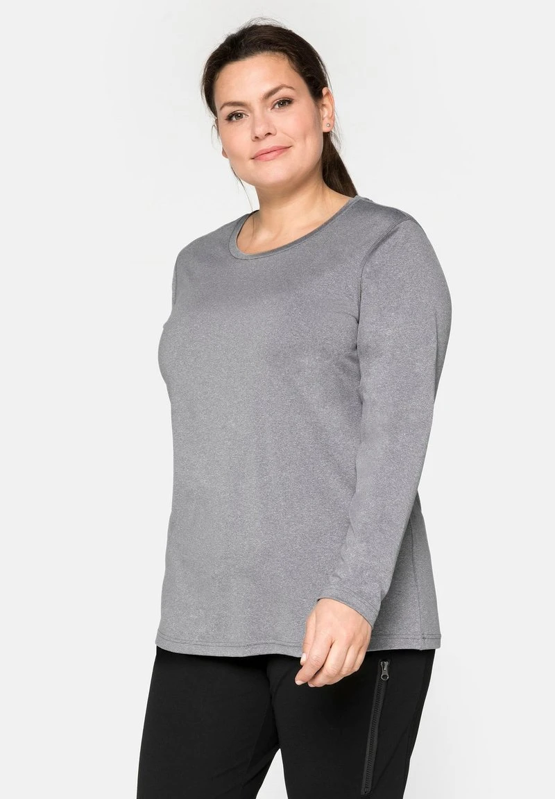 Sheego Langarmshirt - Grau Meliert 8 Sheego Langarmshirt - Grau Meliert – Bild 6