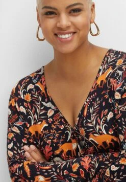 Sheego Jerseykleid - Schwarz Bedruckt -Sheego 3f6eccb9e90e48a382f45b80a0a9ae12