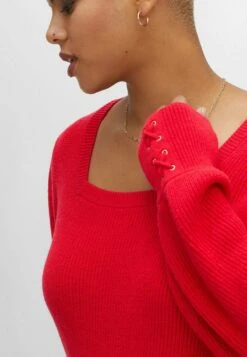 Sheego Strickpullover - Mohnrot -Sheego 3fa799e3c26046b8af311d4cf3e885cd