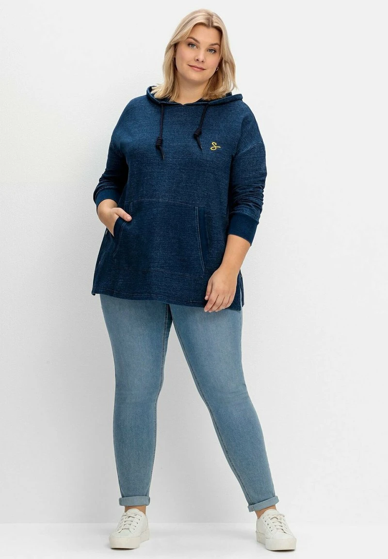Sheego Kapuzenpullover - Dark Blue Denim 4 Sheego Kapuzenpullover - Dark Blue Denim – Bild 2