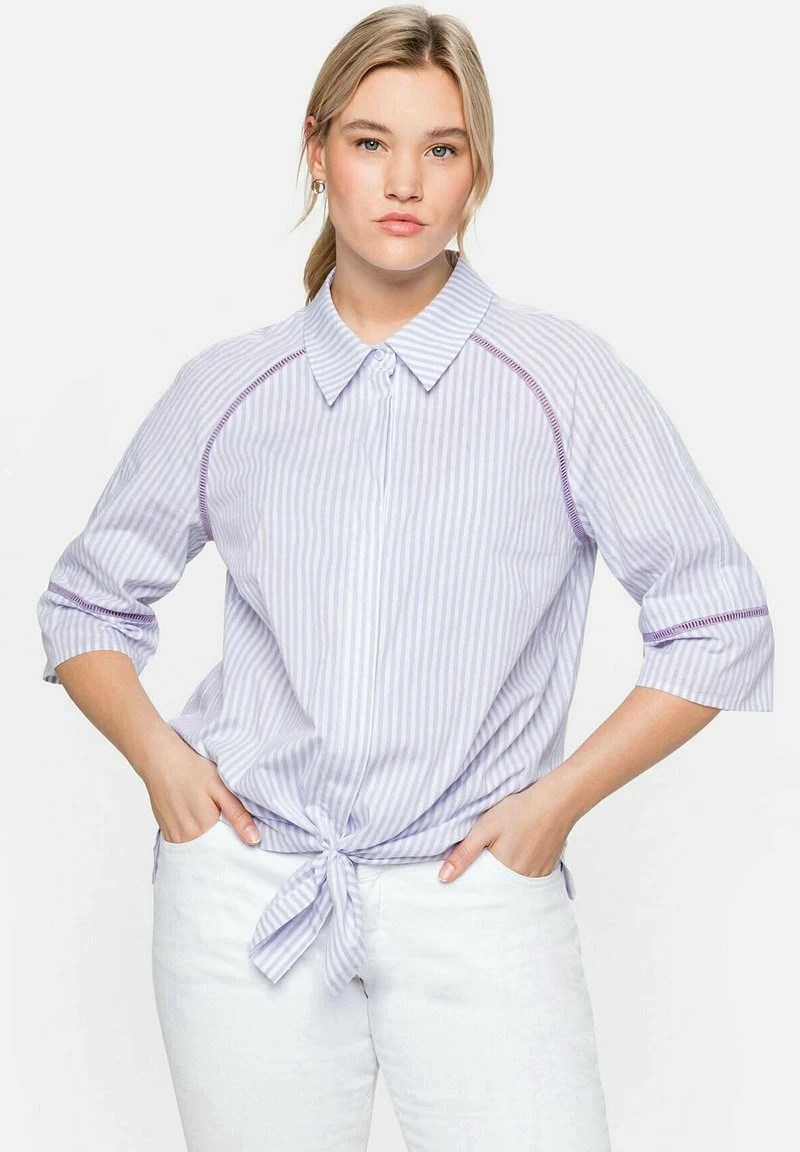 Sheego Hemdbluse - Lavendel Gestreift 3 Sheego Hemdbluse - Lavendel Gestreift