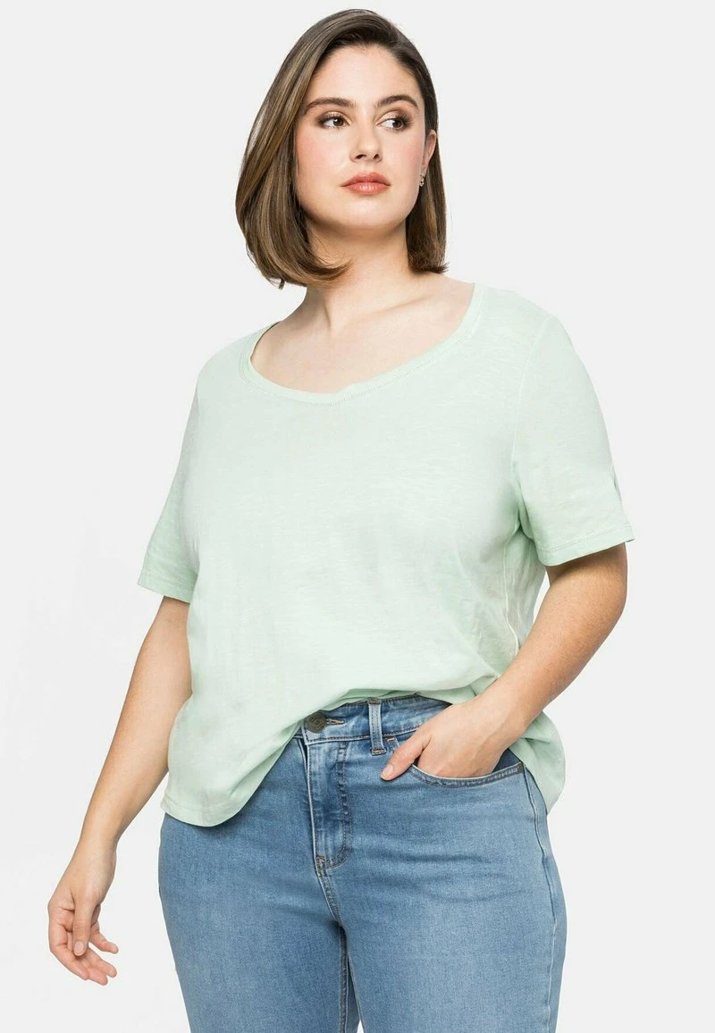 Sheego T-Shirt Basic - Mint 4 Sheego T-Shirt Basic - Mint – Bild 2
