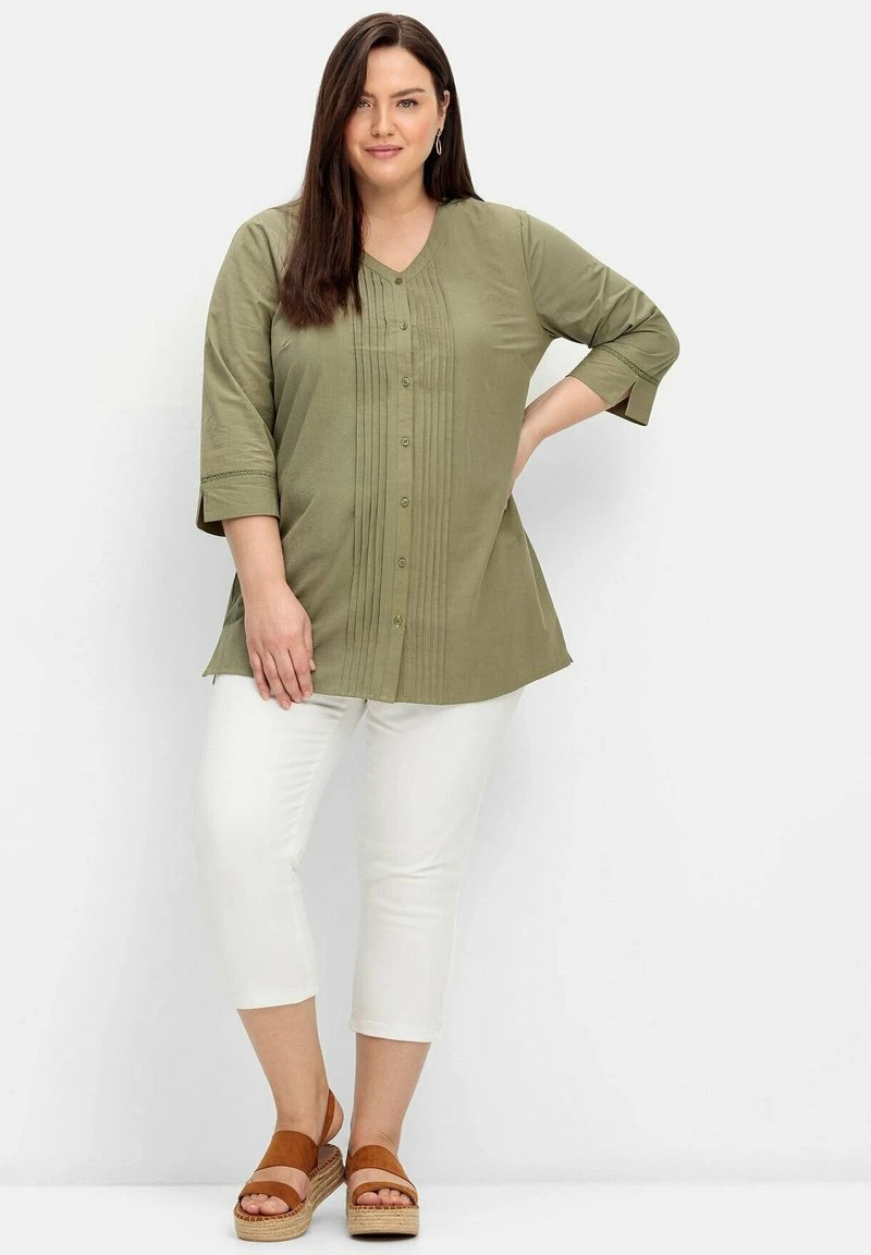 Sheego Bluse - Khaki 4 Sheego Bluse - Khaki – Bild 2