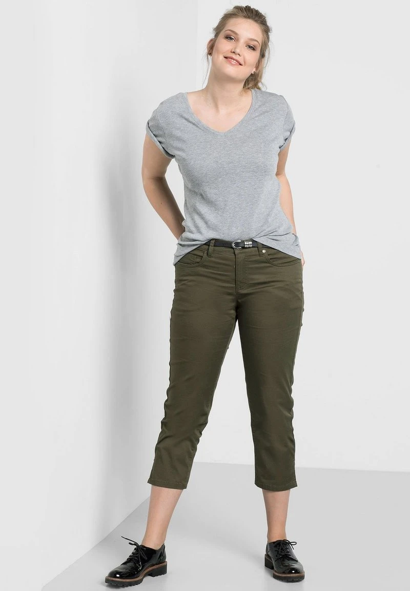 Sheego Jeans Slim Fit - Dunkelkhaki 4 Sheego Jeans Slim Fit - Dunkelkhaki – Bild 2
