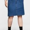 Sheego A-Linien-Rock - Blue Used Denim