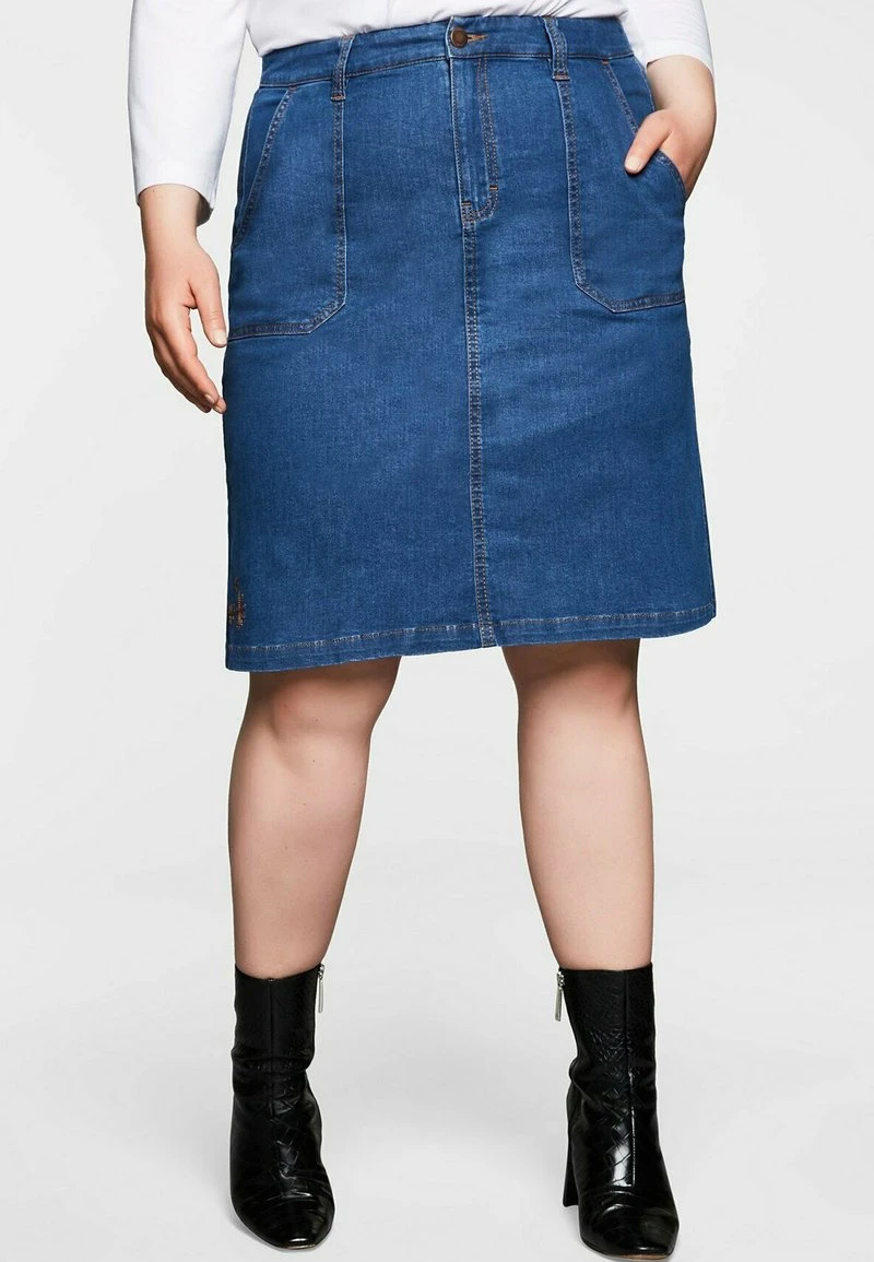 Sheego A-Linien-Rock - Blue Used Denim 3 Sheego A-Linien-Rock - Blue Used Denim