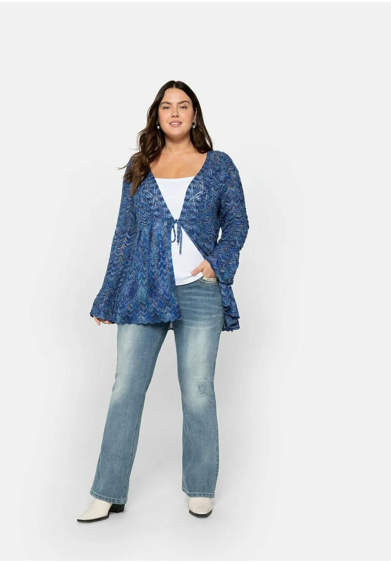 Sheego Strickjacke - Blau Meliert 4 Sheego Strickjacke - Blau Meliert – Bild 2