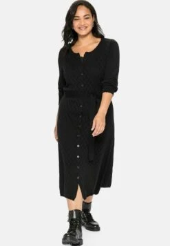 Sheego Strickkleid - Schwarz