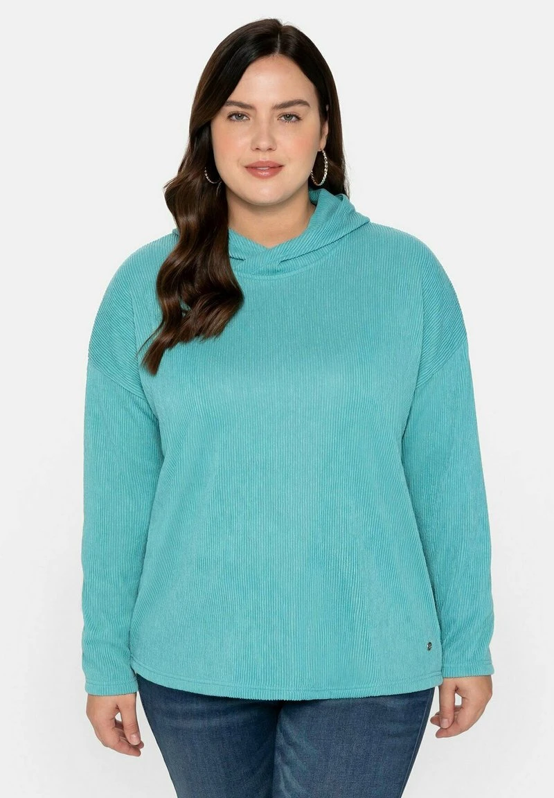 Sheego Kapuzenpullover - Aqua 8 Sheego Kapuzenpullover - Aqua – Bild 6