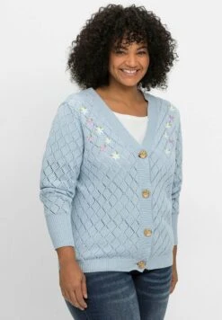 Sheego Strickjacke - Blau 13 Sheego Strickjacke - Blau -Sheego 4804f0eb4fbb4b65ba1c2058b2bc7026 1