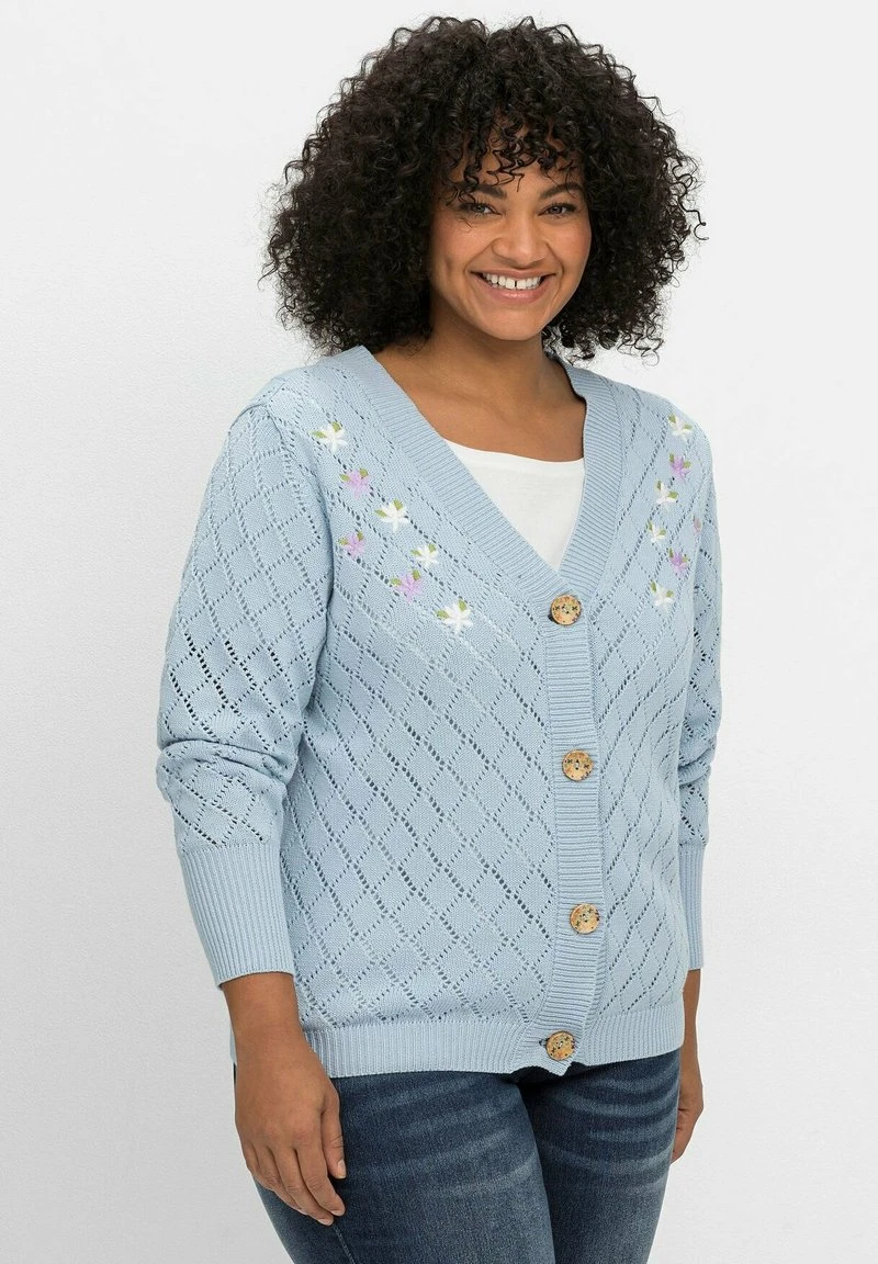Sheego Strickjacke - Blau 3 Sheego Strickjacke - Blau