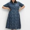 Sheego Blusenkleid - Nachtblau Gemustert 2 Sheego Blusenkleid - Nachtblau Gemustert -Sheego 48e0eb5305d548d9b377605dbc52835a