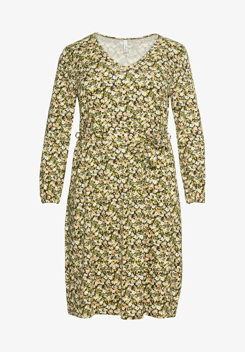 Sheego Jerseykleid - Dunkeloliv Bedruckt 7 Sheego Jerseykleid - Dunkeloliv Bedruckt – Bild 5