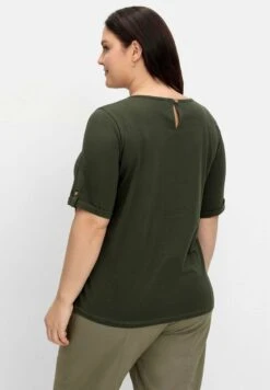 Sheego Bluse - Dunkeloliv -Sheego 4d0c776e0a6b4241a1e532efd5904309