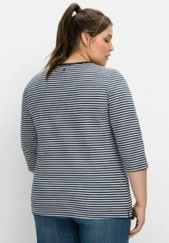 Sheego Sweatshirt - Nachtblau Gestreift 10 Sheego Sweatshirt - Nachtblau Gestreift -Sheego 4d581d209459453786323481aa987154