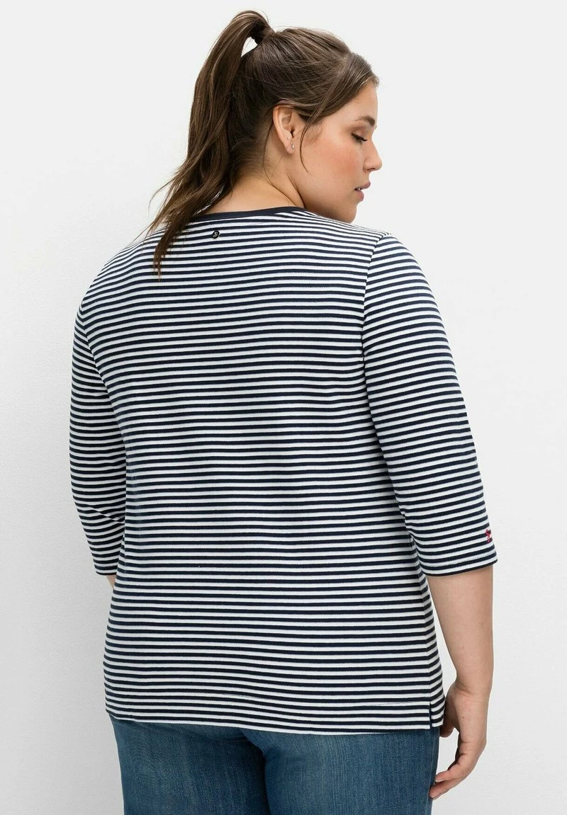 Sheego Sweatshirt - Nachtblau Gestreift 5 Sheego Sweatshirt - Nachtblau Gestreift – Bild 3