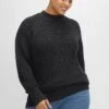 Sheego Strickpullover - Schwarz Meliert