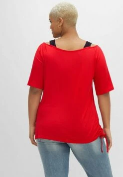 Sheego T-Shirt Print - Mohnrot Bedruckt -Sheego 4f20e5ff7eaf4bf8aff0028e5df843ae