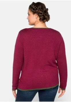 Sheego Strickjacke - Beere -Sheego 4fb00f44fd6948f0a967973462555e93