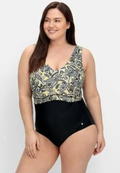 Sheego Badeanzug - Schwarz