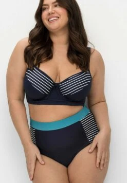 Sheego Bikini-Hose - Marine Gestreift -Sheego 524bd2f27e4b430a871b0b3f217fc199