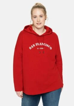 Sheego Kapuzenpullover - Karminrot -Sheego 52aa0268cfde4295b69e077c92a54bdb 1