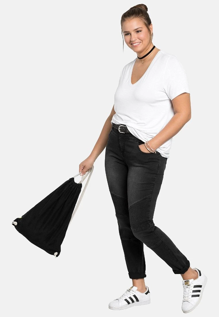 Sheego Jeans Skinny Fit - Black Denim 4 Sheego Jeans Skinny Fit - Black Denim – Bild 2