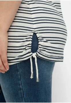 Sheego T-Shirt Print - Offwhite Gestreift -Sheego 53ac09d671a344d08a25a3592a298a6e