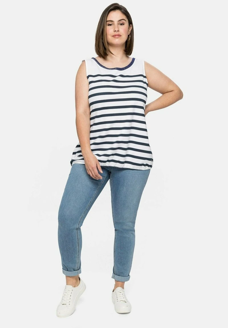 Sheego Top - Nachtblau Gestreift 4 Sheego Top - Nachtblau Gestreift – Bild 2