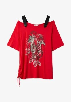 Sheego T-Shirt Print - Mohnrot Bedruckt -Sheego 54682210fdee4ca897bd8d9c02b98bc8