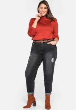 Sheego Jeans Relaxed Fit - Black Denim