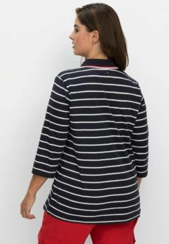 Sheego Poloshirt - Nachtblau Gestreift 10 Sheego Poloshirt - Nachtblau Gestreift -Sheego 558957af95a74463b2973fb4c016c288