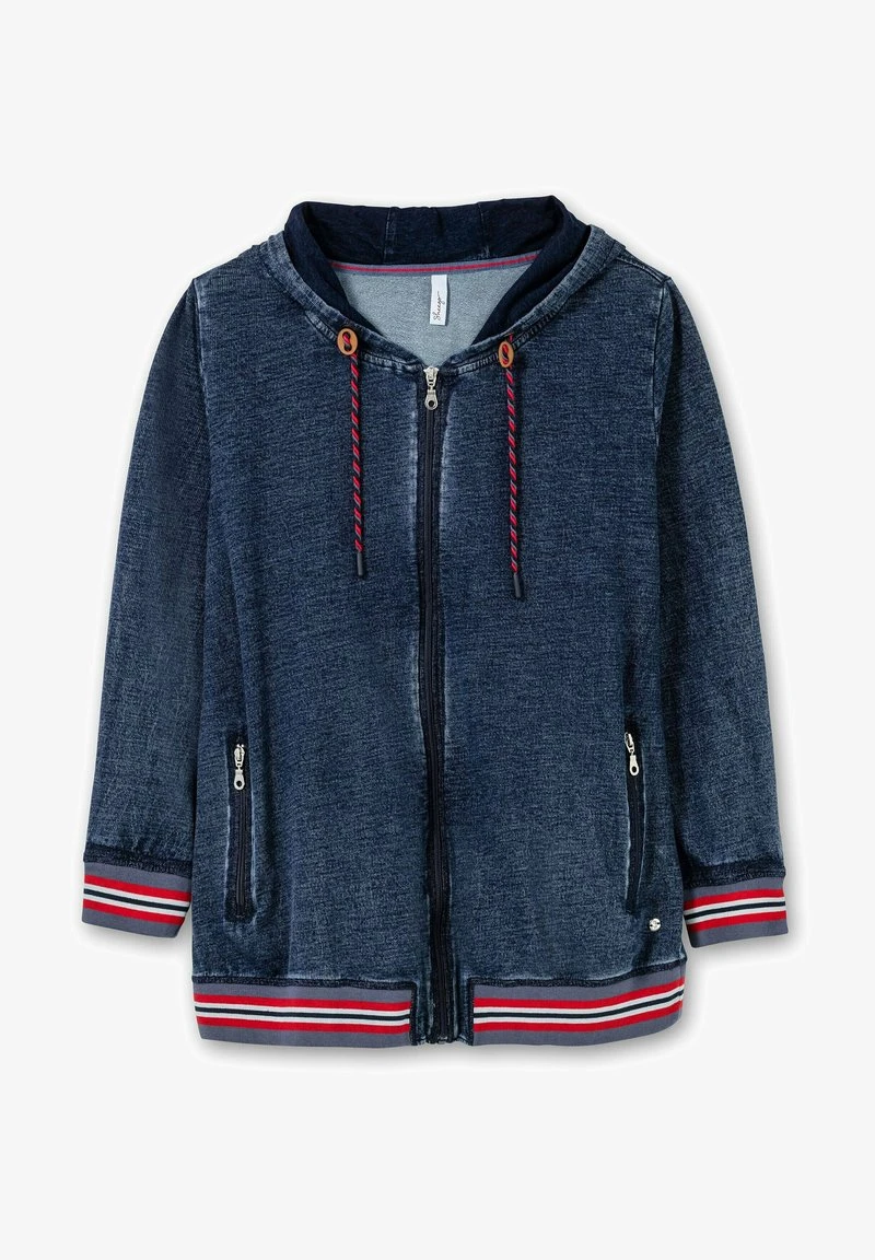 Sheego Sweatjacke - Dark Blue Denim 7 Sheego Sweatjacke - Dark Blue Denim – Bild 5