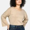 Sheego Strickpullover - Beigefarben -Sheego 5965cccc4fb84e22bb91f04f0cd0a43d