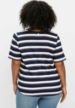 Sheego T-Shirt Print - Blau Weiß -Sheego 5a092cd89739403792f8f2a196a00a69