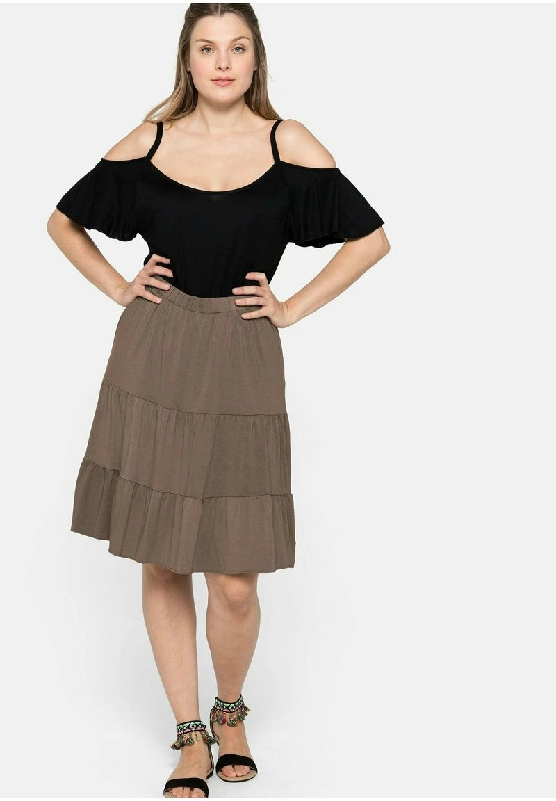 Sheego STRAND - A-Linien-Rock - Dunkeltaupe 7 Sheego STRAND - A-Linien-Rock - Dunkeltaupe – Bild 5