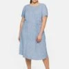 Sheego Freizeitkleid - Mittelblau Bedruckt