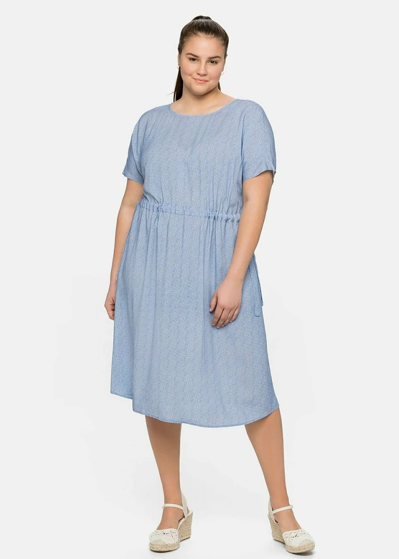 Sheego Freizeitkleid - Mittelblau Bedruckt 3 Sheego Freizeitkleid - Mittelblau Bedruckt
