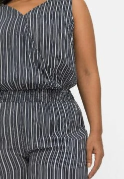 Sheego STRAND - Jumpsuit - Marine Gestreift -Sheego 5bb39446694c4d6da8164f299be895b8