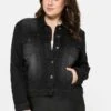 Sheego Jeansjacke - Black Used Denim -Sheego 5bf0d08578f24716a57526ba640c804d