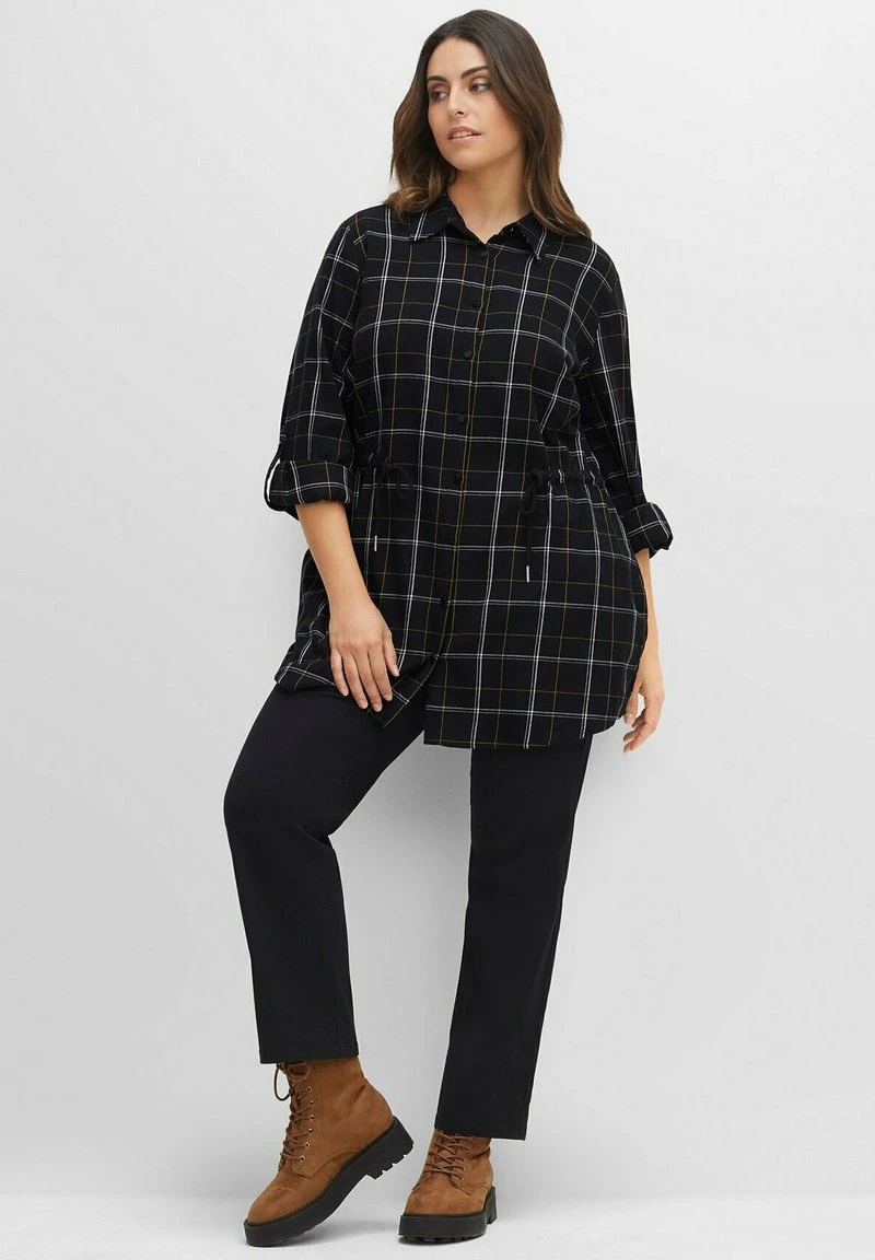 Sheego Hemdbluse - Schwarz Gemustert 4 Sheego Hemdbluse - Schwarz Gemustert – Bild 2