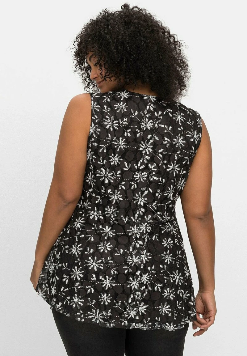 Sheego MESH - Bluse - Schwarz Gemustert 5 Sheego MESH - Bluse - Schwarz Gemustert – Bild 3