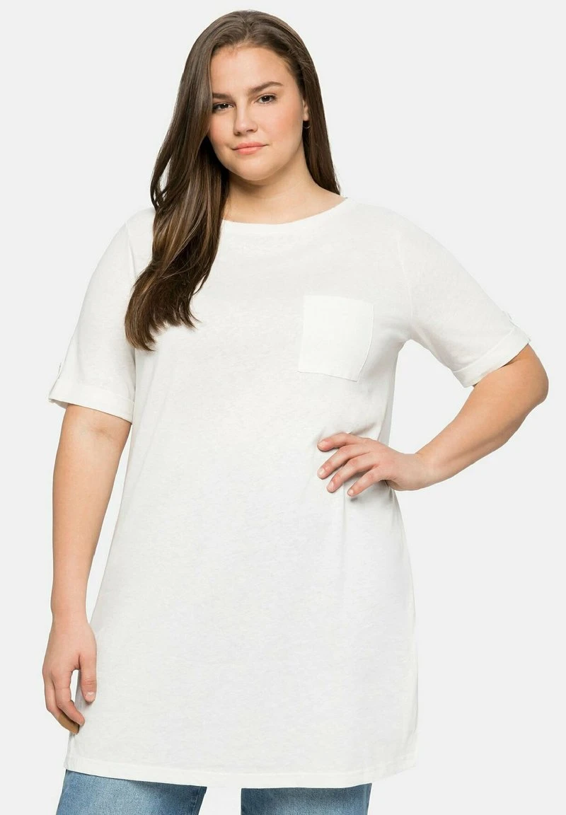 Sheego T-Shirt Basic - Offwhite 3 Sheego T-Shirt Basic - Offwhite