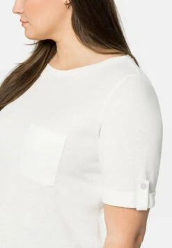 Sheego T-Shirt Basic - Offwhite 11 Sheego T-Shirt Basic - Offwhite -Sheego 5f98085b4d524f3b9ed9303b2bcae731