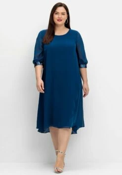 Sheego ABEND - Cocktailkleid/festliches Kleid - Blau -Sheego 603bc61871154874849b9e2ab2bea179 1