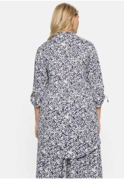 Sheego Hemdbluse - Nachtlila Bedruckt -Sheego 603be35f685945aeb9e925a833e0763e