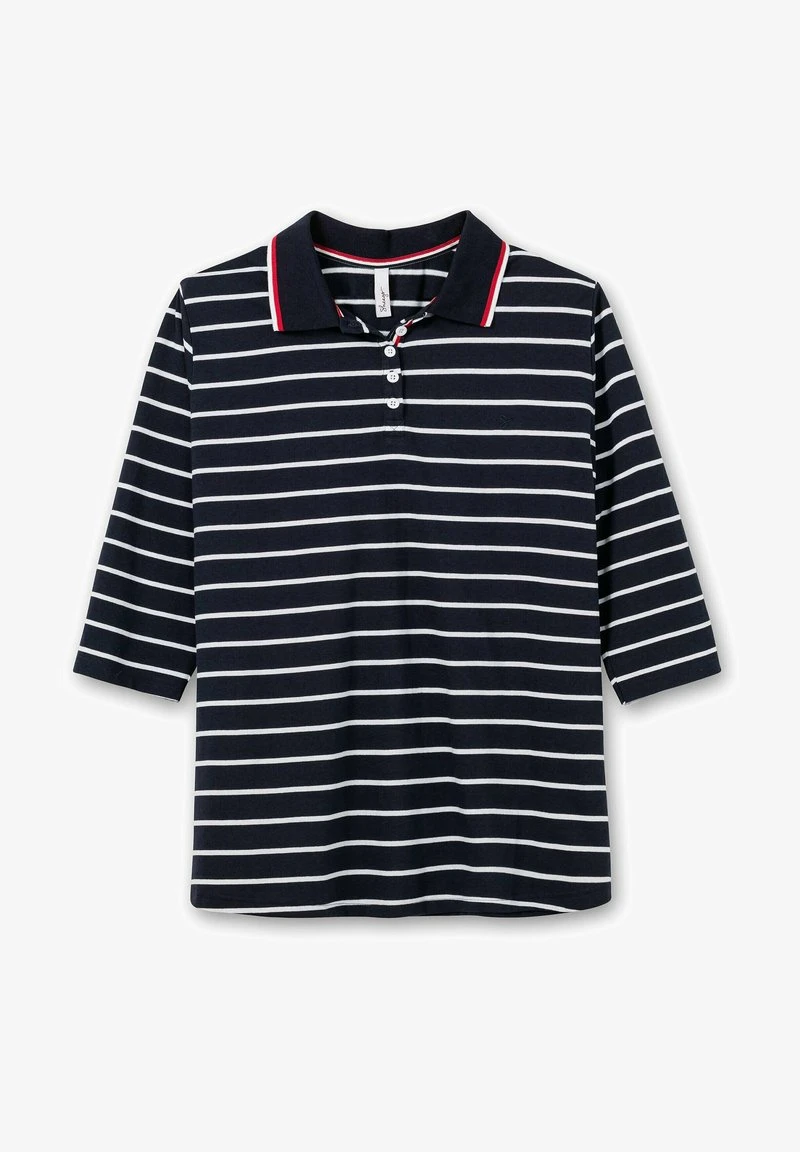 Sheego Poloshirt - Nachtblau Gestreift 7 Sheego Poloshirt - Nachtblau Gestreift – Bild 5