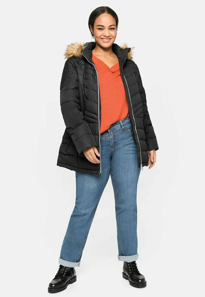 Sheego Wintermantel - Schwarz 4 Sheego Wintermantel - Schwarz – Bild 2