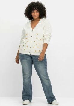 Sheego Strickjacke - Offwhite Gemustert 9 Sheego Strickjacke - Offwhite Gemustert -Sheego 61a6d8578f6f4904921a55444b921771