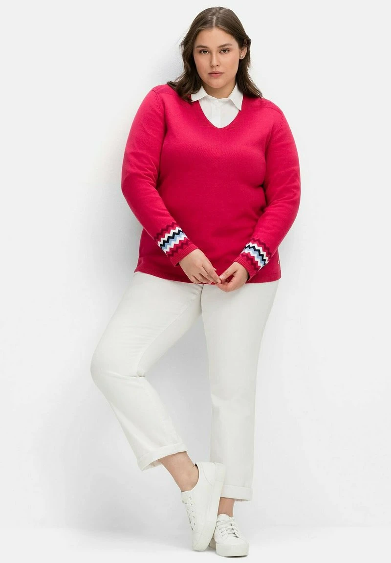 Sheego Strickpullover - Orchidee 4 Sheego Strickpullover - Orchidee – Bild 2